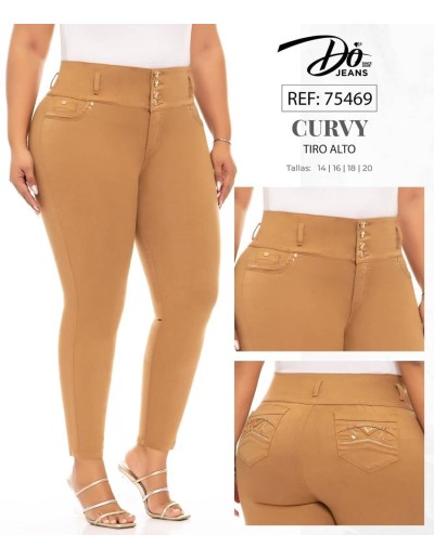 pantalon colombiano do jeans marron pd75469